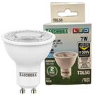 Kit 10 Lampada Led Dicroica MR16 TDL50 GU10 7W Branco Frio 6500K