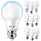 Kit 10 Lâmpada Led Philips Bulbo 9w Equivale 60w Branco Frio Luz Branca 6500k E27 Bivolt Residencial