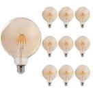 Kit 10 Lâmpada Retrô Globo G125 LED Luz Âmbar 2200K 4W Kit 10 Lâmpada Retrô Globo G125 LED Luz Âmbar 2200K 4W
