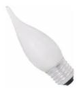 Kit 10 Lâmpada Vela Bico Torto Fosca 60w 220v E27