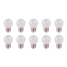 Kit 10 lâmpadas bolinha colorida branca fria 1w 127v ctb 110v