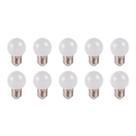 Kit 10 lâmpadas bolinha colorida branca fria 1w 220v ctb 220v