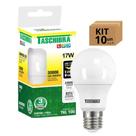 Kit 10 Lâmpadas Bulbo Led Taschibra TKL Bivolt E27 17w 3000k