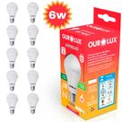 Kit 10 Lâmpadas Bulbo Ourolux 6w Superled Ouro Biv 6500k Kit 10 Lâmpadas Bulbo Ourolux 6w Superled Ouro Biv 6500k