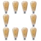 Kit 10 lâmpadas de led philips filamento st64 4w 2500k bivolt