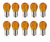 Kit 10 lampadas laranja pisca 1 polo 1141 12v 21w halogena