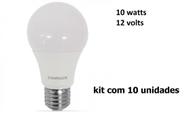 KIT 10 Lâmpadas Led 12v 10w E-27 Energia Solar Empalux - Al10062