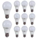 Kit 10 Lâmpadas Led Bulbo A60 15w E27 Bivolt 3000k Quente