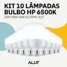 Kit 10 Lampadas Led Bulbo Hp 20w 30w 40w ou 50w 6500k Branco Frio E27 110v 220v Bivolt Alut By Avant