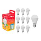 Kit 10 Lâmpadas LED Bulbo Potência 15W Bivolt Branco Frio