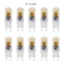 Kit 10 lâmpadas led g9 drops 2w autovolt 2200k - taschibra
