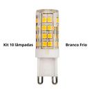 Kit 10 Lâmpadas Led G9 Halopim 5w Bivolt Branco Frio 6500k