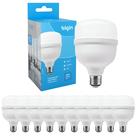 Kit 10 Lâmpadas Led Super Bulbo 30w Alta Potência Bivolt Branco Frio Elgin