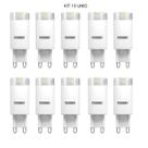 Kit 10 lâmpadas led taschibra g9 25/3w autovolt