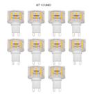 Kit 10 lâmpadas led taschibra g9 compact 3,5w autovolt 2200k
