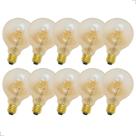 Kit 10 Lâmpadas Mini Balloon Filamento LED Âmbar 2400K - Branco Quente 4W Bivolt Luminatti LM559 Kit 10 Lâmpadas Mini Balloon Filamento LED Âmbar 2400K - Branco Quente 4W Bivolt Luminatti LM559