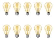 Kit 10 Lâmpadas Retro Led A60 Filamento 4W Ambar Bivolt Galaxy Kit 10 Lâmpadas Retro Led A60 Filamento 4W Ambar Bivolt Galaxy