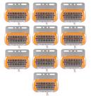 Kit 10 Lanterna Lateral Laranja 12V - DQKL-13