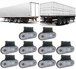 Kit 10 Lanterna Led Cristal Lateral Báu Carreta Caroceria 12/24v KLX