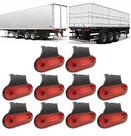 Kit 10 Lanterna Vermelha Led Lateral Báu Carreta Caroceria 12/24v KLX
