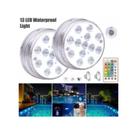 Kit 10 Led Piscina Luz Decorativa Colorido Com Remoto