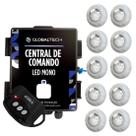 Kit 10 Led Piscina Monocromático 9W + Central + Controle - Luxpool
