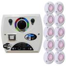 Kit 10 LED Piscina RGB Colorido SMD 9W + Central Wifi Sodramar