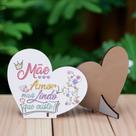 Kit 10 Lembranças Dia Das Mães Mdf Coração Frase