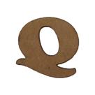Kit 10 Letras Q Mdf 3mm por 2,5cm de Altura Laser Mdf Madeira
