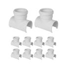 Kit 10 Liga Fácil Tapa Furo Tee Esgoto 100x50mm Mold - Estrela