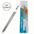 Kit 10 Lixa Para Unhas Media 16,0 Cm Inox NYBC