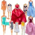Kit 10 Looks Para Boneca Com Vestido de Festa Vermelho BTYNA