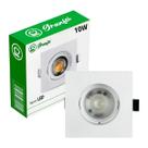Kit 10 Luminária Teto Spot Led 10w Direcionável Quadrado -
