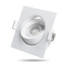 Kit 10 Luminária Teto Spot Led 7w Direcionável Quadrado -
