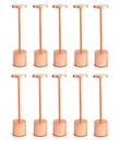 Kit 10 Luminárias de Mesa Candeeiro Led Rose Sem Fio Tutto Home Recarregável