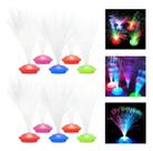 Kit 10 Luminárias Mesa Abajur Fibra Ótica Festa Neon Quarto Com Pilha Aa