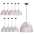 Kit 10 Luminárias Para Galpão Industrial 12 Poleg Cristal