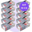 Kit 10 Luva Descartável Nitrílica Sem Pó Preta G Descarpack