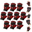 Kit 10 Luvas Meio Dedo Vermelha Para Ciclismo, Moto e Motocross Atacado, Economia e Proteção Total
