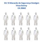Kit 10 Macacão de Segurança Steelgen Vicsa Danny CA 20662