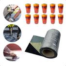 Kit 10 Manta Asfáltica Fita Adesiva Reparo 20cm X 10m