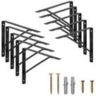 Kit 10 Mão Francesa Cantoneira Prateleira Suporte Bucha E Parafuso 27 cm