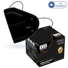 Kit 10 Máscaras Descartáveis KN95 Premium WWDoll Cinco Camadas Preta com Clipe Nasal