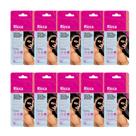 Kit 10 Máscaras Preta Limpeza de Pele Cravos Impurezas e Oleosidade Ricca 8g