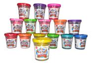 Kit 10 Massinhas De Modelar Infantil Cores Sortidas Divertoys 50g Cada Brinquedo Criativo Educativo Escolar Criança Presente