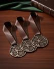 Kit 10 Medalhas Para Futebol De Campeão 55mm Com Fita Bronze