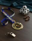 Kit 10 Medalhas Para Futebol Honra Ao Mérito 60mm Com Cordão
