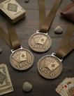 Kit 10 Medalhas Para Jogo De Truco 50mm Com Fita Marrom