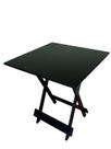 Kit 10 Mesas Dobráveis 70x70 cor Preto Bar Restaurante Lanchonete