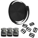 KIt 10 Metros Cinta Ca 10 Fechos 10 Reguladores 40mm Para Mochilas Bolsas